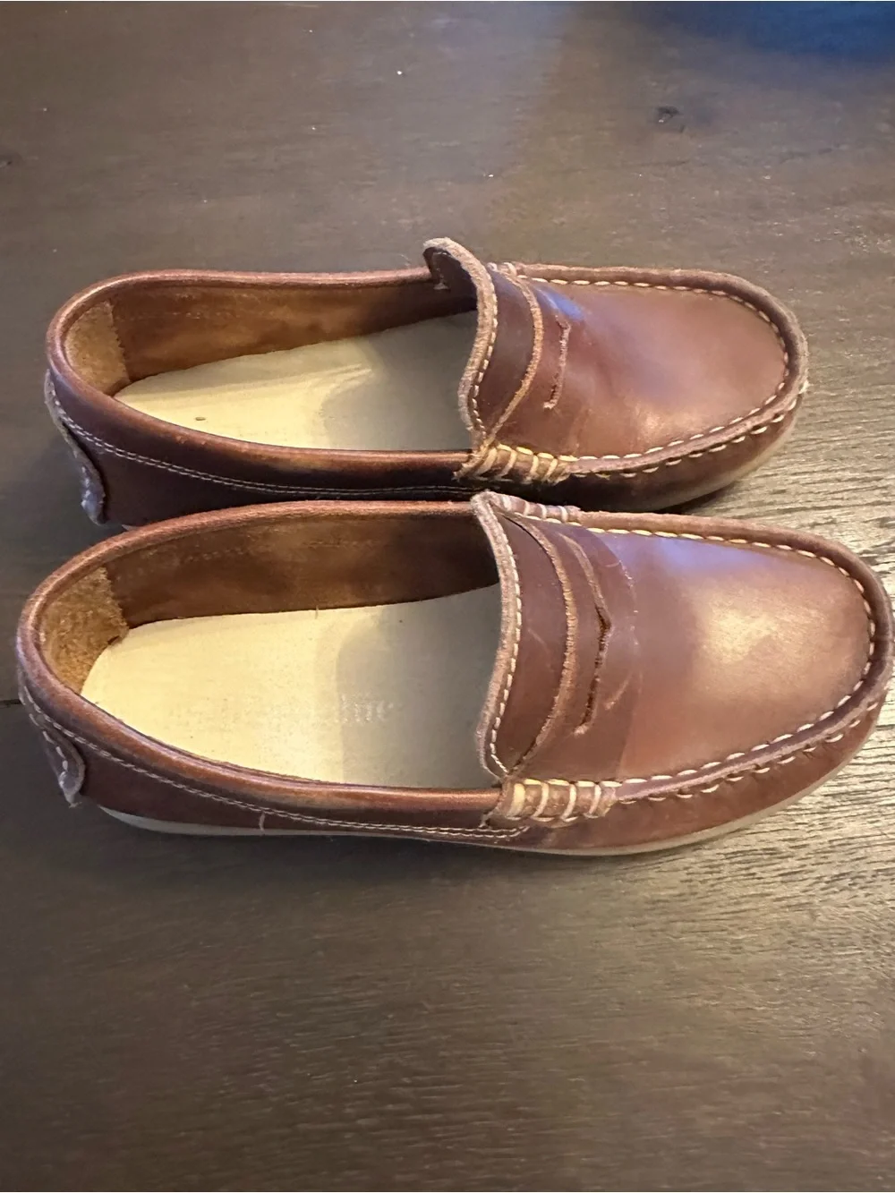 Children’s Brown Leather Penny Loafers